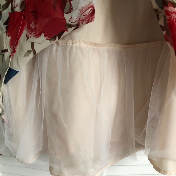 Boho Midi Floral Print Sleeveless Summer Casual Full Lined Sheer Sundress S - Picture 6 of 7